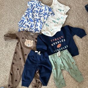 Carter's Baby Outfit Clothing  - Blue, Brown, Green